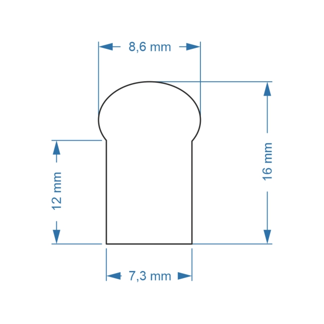 70565 OVALE 120° Degree Neon Flex Epistar LED SMD 2835 1m 12W/m 120LED/m 1212lm/m 120° DC 24V Αδιάβροχη IP68 Μπλε Dimmable - 4