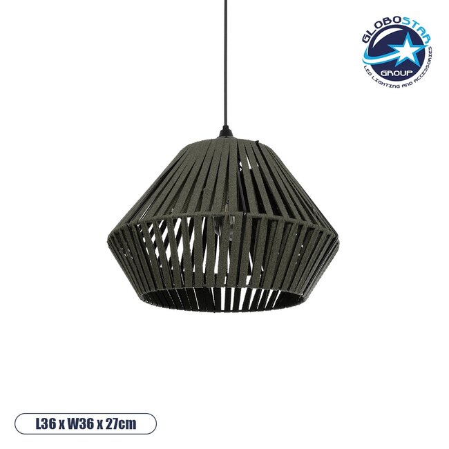 NUI 205-0069 Boho Κρεμαστό Φωτιστικό Οροφής με Ντουί 1 x E27 AC 220-240V IP20 - Πρασίνο - M36 x Π36 x Υ27cm NUI 205-0069 Boho Κρεμαστό Φωτιστικό Οροφής με Ντουί 1 x E27 AC 220-240V IP20 - Πρασίνο - M36 x Π36 x Υ27cm