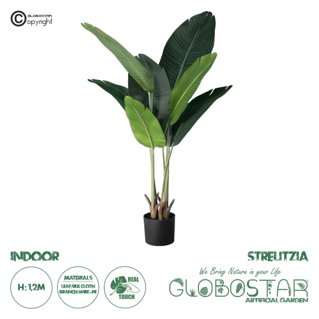 Artificial Garden STRELITZIA 20025 Τεχνητό Διακοσμητικό Φυτό  Στρελίτσια - Πουλί του Παραδείσου Υ120cm