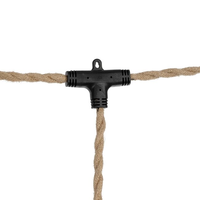WHIP 77676 Μοντέρνο DIY Φωτιστικό με Υφασμάτινο Καλώδιο, Ντουί 3 x E27, Διακόπτη On/Off & Πρίζα AC 220-240V IP20 - Μπεζ & Μαύρο - Μ650 x Π5.5 x Υ100cm - 4