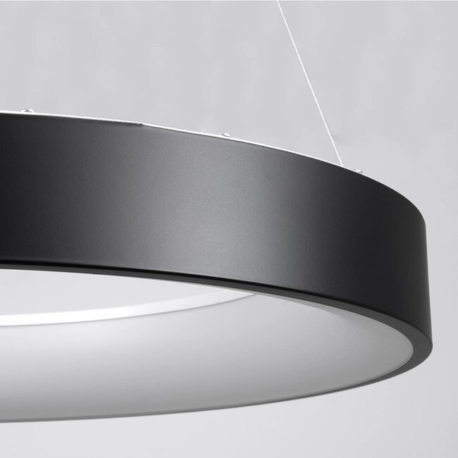 kelvo® SALEM KLV-101-0289 Κρεμαστό Φωτιστικό Οροφής LED 105W 10500lm 120° AC 220-240V IP20 Ρυθμιζόμενο Λευκό CCT με Χειριστήριο από 2700K έως 6000K Dimmable - Lumileds SMD Chip - Μαύρο Ματ - Μ60 x Π60 x Υ6cm - 3 Χρόνια Εγγύηση - 6