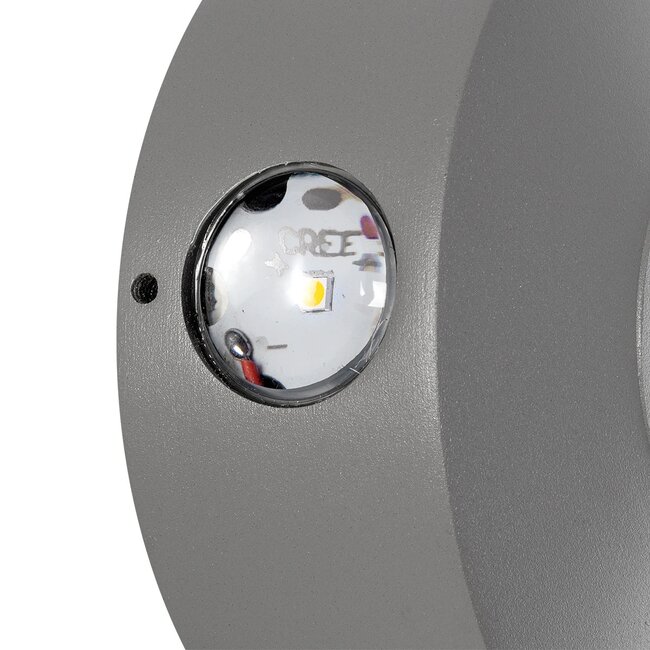 kelvo® ARKOS KLV-101-0108 Μοντέρνο Φωτιστικό Τοίχου - Απλίκα LED 8W 840lm 15° AC 220-240V Αδιάβροχο IP65 Θερμό Λευκό 2700K - Lumileds COB Chip & TÜV SÜD Driver - Γκρι Ανθρακί Ματ - Μ13 x Π5.5 x Υ13cm - 5 Χρόνια Εγγύηση - 8