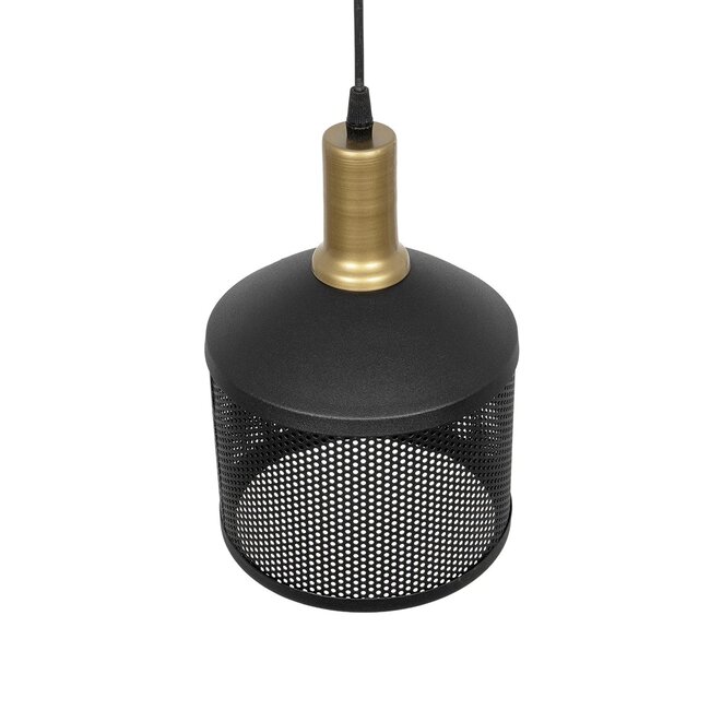 NETO 201-0130 Μοντέρνο Κρεμαστό Φωτιστικό Οροφής με Ντουί 1 x E27 AC 220-240V IP20 - Χρυσό & Μαύρο - Μ18 x Π18 x Υ70cm - 6