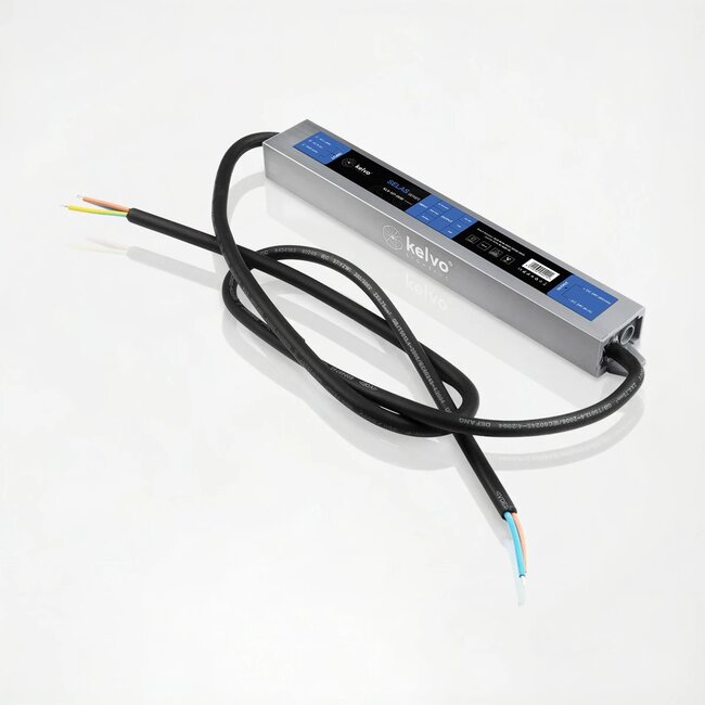 kelvo® SELAS KLV-107-0030 Τροφοδοτικό/Μετασχηματιστής Class II SELV 36W 1.5A AC 220-240V σε DC 24V Αδιάβροχο IP67 - Γκρι Ανθρακί Ματ - Μ22 x Π3 x Υ2cm - 5 Χρόνια Εγγύηση - 6