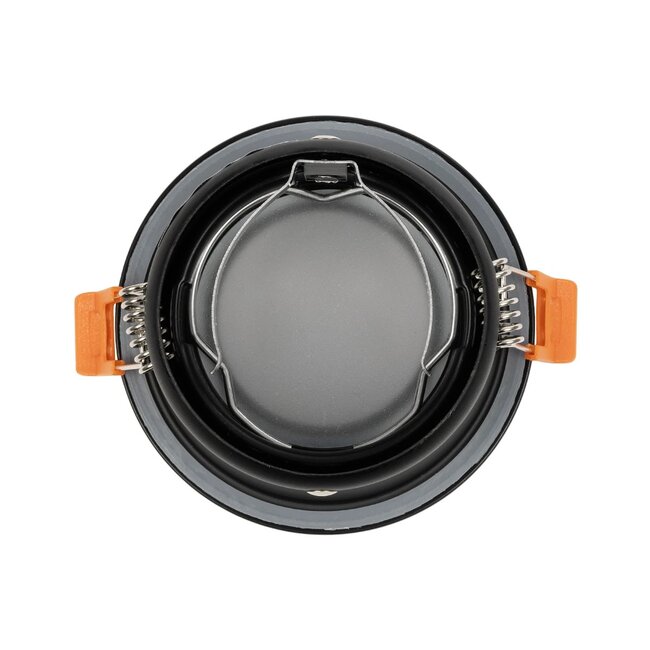 kelvo® SIGMA KLV-101-0041 Χωνευτό Φωτιστικό Downlight Σποτ Μπάνιου για Λάμπα MR16 με Ντουί GU10 AC 220-240V Αδιάβροχο IP65 - Μαύρο Ματ - Μ8.5 x Π8.5 x Υ4.4cm / Q7.5cm - 4