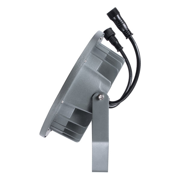 TREELIGHT-RIVA 90366 Σποτ Φωτισμού Ειδικό για Φυτά - Δέντρα με Βάση Κήπου / Καρφωτό LED 24W 2040lm 10° DC 24V Αδιάβροχο IP67 Φ20.5 x Υ6.5cm RGBW DMX512 - Γκρι Ανθρακί - 3 Years Warranty - 6