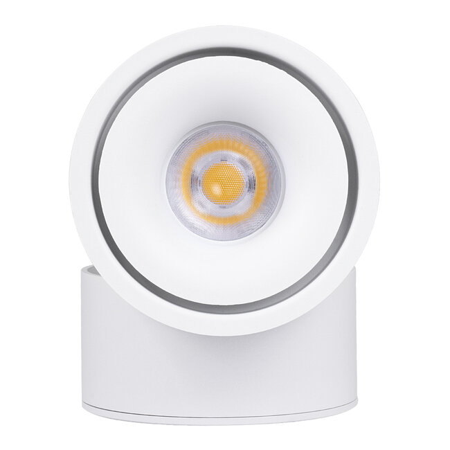 OMEGA-S 60298 Επιφανειακό LED Spot Downlight Φ10cm 12W 1560lm 36° AC 220-240V IP20 Φ10 x Υ10.5cm - Στρόγγυλο - Λευκό - Φυσικό Λευκό 4500K - Bridgelux COB - 5 Years Warranty - 9