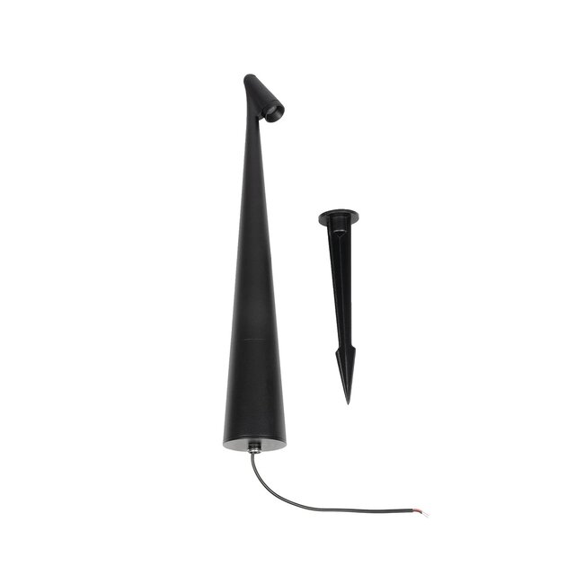 EDGE GLB-103-0011 Φωτιστικό Κολωνάκι Κήπου με Καρφωτή Βάση LED 3W 270lm 60° DC 24V Αδιάβροχο IP65 Θερμό Λευκό 2700K - Sanan SMD Chip - Μαύρο Ματ - Μ6 x Π6 x Υ45cm - 3 Χρόνια Εγγύηση - 11