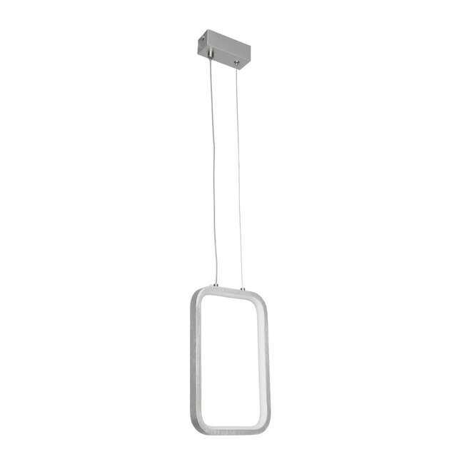 DEROBA 61300 Μοντέρνο Κρεμαστό Φωτιστικό Οροφής LED 12W 1320lm 360° AC 220-240V IP20 Ρυθμιζόμενο Λευκό CCT με On/Off 2700K/4500K/6000K - Lumileds SMD Chip - Νίκελ Βούρτσας - Μ16 x Π1.6 x Υ25.5cm - 3 Χρόνια Εγγύηση - 2