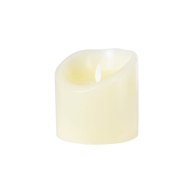 FIREFLAME 79541 Διακοσμητικό Realistic Κερί Παραφίνης με LED Εφέ Κινούμενης Φλόγας - Μπαταρίας & Ασύρματο Χειριστήριο IR Θερμό Λευκό 3000K Dimmable - Φ10 x Υ10cm - 8