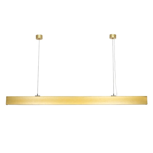 kelvo® ORION KLV-101-0364 Γραμμικό Κρεμαστό Φωτιστικό Οροφής LED 72W 7200lm 120° AC 220-240V IP20 Ρυθμιζόμενο Λευκό CCT με Χειριστήριο από 2700K έως 6000K Dimmable - Lumileds SMD Chip - Χρυσό Πλατίνα - Μ120 x Π5 x Υ7cm - 3 Χρόνια Εγγύηση - 8