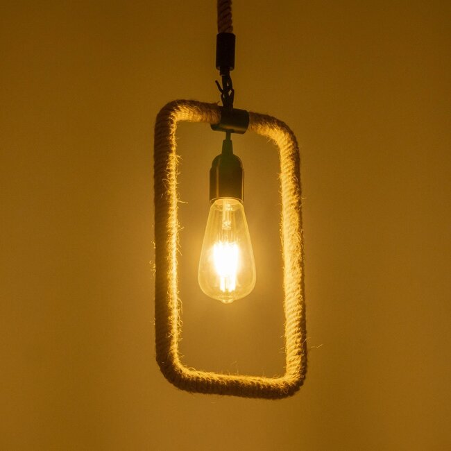 MALVERN 999-0234 Vintage Κρεμαστό Φωτιστικό Οροφής με Ντουί 1 x E27 AC 220-240V IP20 - Μαύρο & Μπεζ - Μ18.5 x Π4 x Υ41.5cm - 2