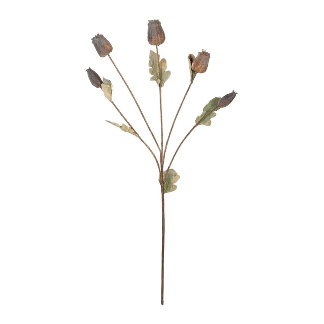 Artificial Garden POPPY FRUIT BRANCH 21432 Τεχνητό Διακοσμητικό Κλαδί Παπαρούνα Y62cm