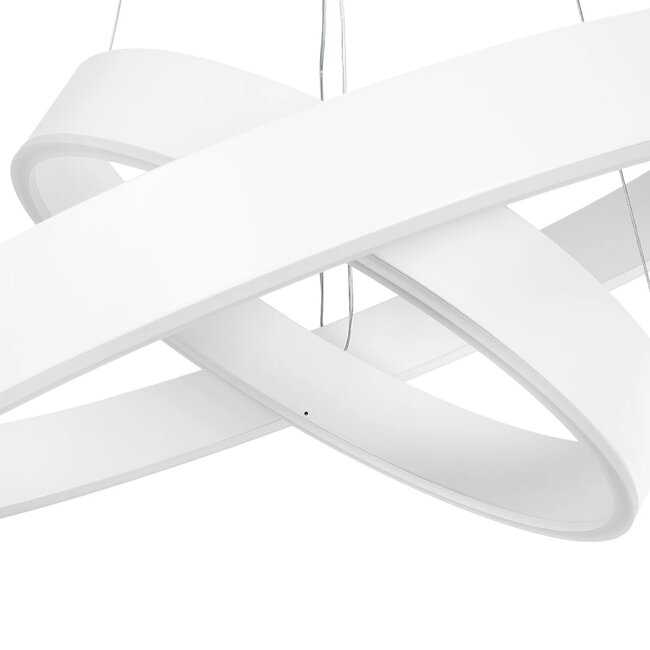 kelvo® VENOM KLV-101-0197 Κρεμαστό Φωτιστικό Οροφής LED 75W 7500lm 120° AC 220-240V IP20 Ρυθμιζόμενο Λευκό CCT με Χειριστήριο από 2700K έως 6000K Dimmable - Lumileds SMD Chip - Λευκό Ματ - Μ60 x Π60 x Υ40cm - 3 Χρόνια Εγγύηση - 7