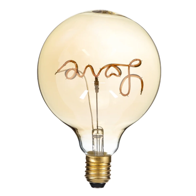LOVE 99252 Λάμπα E27 G125 LED 2.4W 204lm 360° AC 220-240V IP20 Ultra Θερμό Λευκό 2200K Dimmable - Filament Chip - Μελί - Μ12.5 x Π12.5 x Υ18cm - 3 Χρόνια Εγγύηση LOVE 99252 Λάμπα E27 G125 LED 2.4W 204lm 360° AC 220-240V IP20 Ultra Θερμό Λευκό 2200K Dimmable - Filament Chip - Μελί - Μ12.5 x Π12.5 x Υ18cm - 3 Χρόνια Εγγύηση