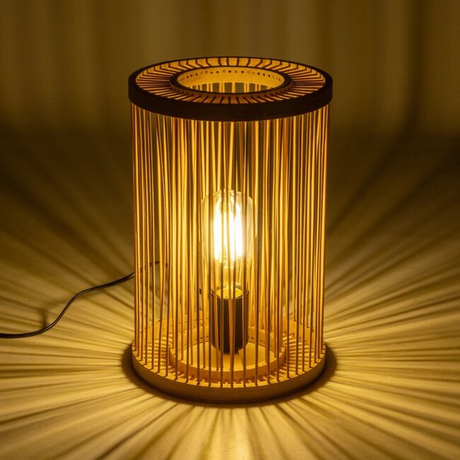 NOMAD 02000 Boho Επιτραπέζιο Φωτιστικό Πορτατίφ με Ντουί 1 x E27 AC 220-240V IP20 - Μπεζ - Μ20 x Π20 x Υ30cm - 2