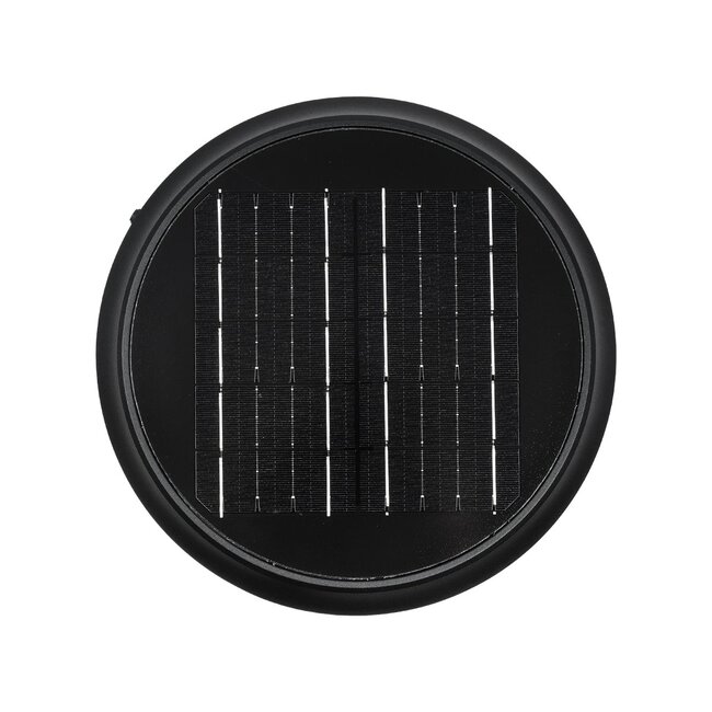 VEGGIE 90522 Φωτιστικό Κολωνάκι Κήπου LED 10W 500lm 120° με Ενσωματωμένο Φωτοβολταϊκό Panel 6V 2W & Επαναφορτιζόμενη Μπαταρία Li-ion 3.2V 6000mAh με Αισθητήρα Ημέρας-Νύχτας Αδιάβροχο IP65 Ψυχρό Λευκό 6000K - Sanan SMD Chip - Μαύρο - Μ26 x Π26 x Υ60cm - 2 Χρόνια Εγγύηση - 6