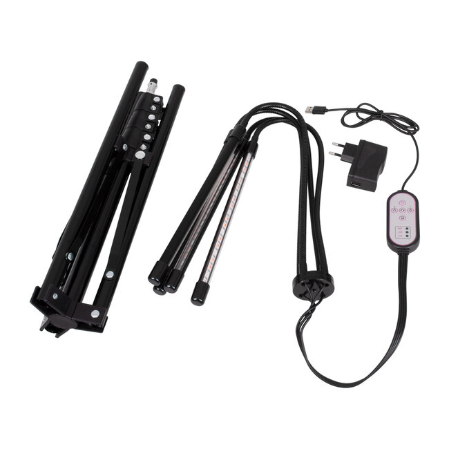 85956 Grow Light Full Spectrum LED Φωτιστικό Ανάπτυξης Φυτών Γλάστρας με 4 Κινούμενες Κεφαλές & Τρίποδο 150cm SMD 2835 80W 160° AC230V IP54 με Dimmer & Timer Εσωτερικού Χώρου για Κάλυψη Επιφάνειας 1m x 1m Πλήρους Φάσματος Φωτισμού - 7