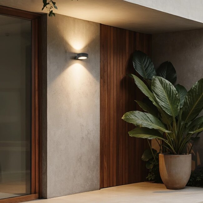 kelvo® AURA KLV-101-0114 Μοντέρνο Φωτιστικό Τοίχου - Απλίκα LED 7W 875lm 45° AC 220-240V Αδιάβροχο IP65 Θερμό Λευκό 2700K - Bridgelux COB Chip & TÜV SÜD Driver - Γκρι Ανθρακί Ματ - Μ15 x Π13 x Υ4.5cm - 5 Χρόνια Εγγύηση - 1 kelvo® AURA KLV-101-0114 Μοντέρνο Φωτιστικό Τοίχου - Απλίκα LED 7W 875lm 45° AC 220-240V Αδιάβροχο IP65 Θερμό Λευκό 2700K - Bridgelux COB Chip & TÜV SÜD Driver - Γκρι Ανθρακί Ματ - Μ15 x Π13 x Υ4.5cm - 5 Χρόνια Εγγύηση - 1