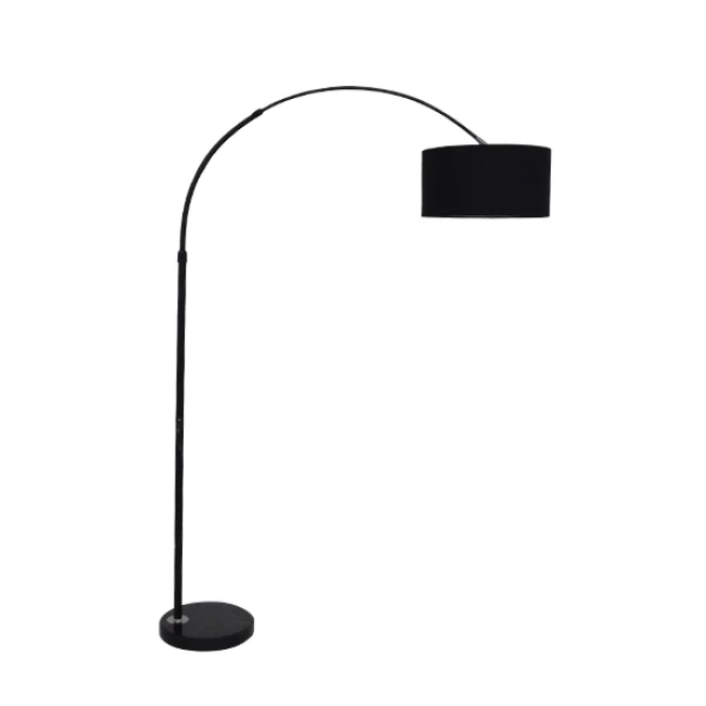 IMPERIAL 01587 Μοντέρνο Επιδαπέδιο Φωτιστικό με Ντουί 1 x E27 AC 220-240V IP20 - Μαύρο - Μ100 x Π34 x Υ187cm