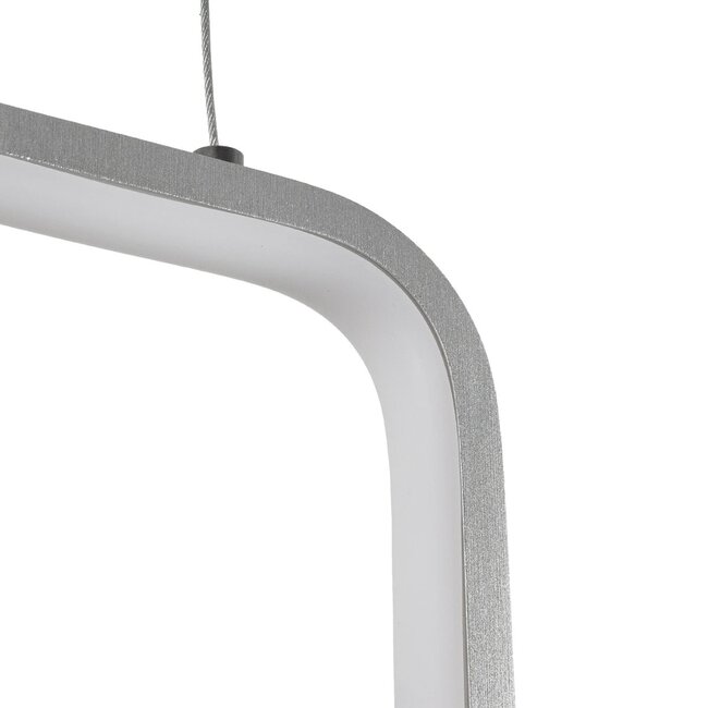 DEROBA 61300 Μοντέρνο Κρεμαστό Φωτιστικό Οροφής LED 12W 1320lm 360° AC 220-240V IP20 Ρυθμιζόμενο Λευκό CCT με On/Off 2700K/4500K/6000K - Lumileds SMD Chip - Νίκελ Βούρτσας - Μ16 x Π1.6 x Υ25.5cm - 3 Χρόνια Εγγύηση - 5