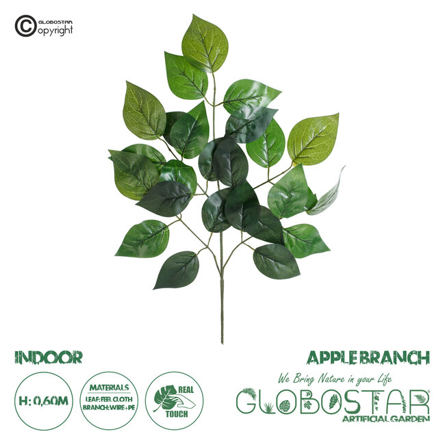 Artificial Garden APPLE BRANCH 20232 Τεχνητό Διακοσμητικό Κλαδί Μηλιάς Π55 x Υ60cm