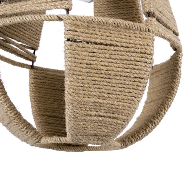 POLIA 01608 Boho Κρεμαστό Φωτιστικό Οροφής με Ντουί 1 x E27 AC 220-240V IP20 - Μπεζ - Μ30 x Π30 x Y42cm - 8