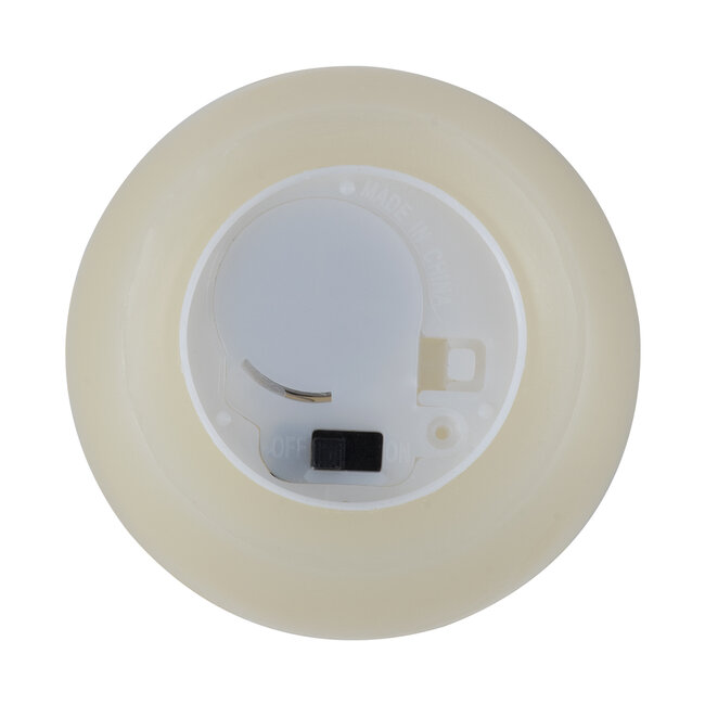 CANDLE 79548 ΣΕΤ 2 x Διακοσμητικά Realistic Κεράκια με LED Εφέ Κινούμενης Φλόγας - Μπαταρίας 12 x CR2032 Μπλε Μπεζ D6 x H5cm - 5