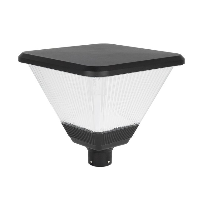 TOPIS GLB-103-0021 Φωτιστικό Κεφαλής Post Top Πλατείας/Πάρκου/Κήπου LED 50W 4500lm 360° AC 220-240V Αδιάβροχο IP65 Θερμό Λευκό 2700K - Sanan SMD Chip - Μαύρο Ματ - Μ45 x Π45 x Υ40cm - 3 Χρόνια Εγγύηση - 3