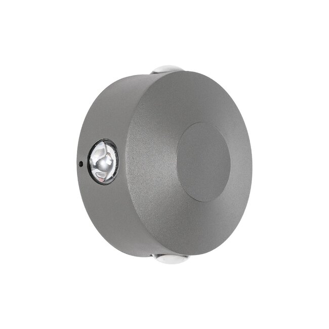kelvo® ARKOS KLV-101-0108 Μοντέρνο Φωτιστικό Τοίχου - Απλίκα LED 8W 840lm 15° AC 220-240V Αδιάβροχο IP65 Θερμό Λευκό 2700K - Lumileds COB Chip & TÜV SÜD Driver - Γκρι Ανθρακί Ματ - Μ13 x Π5.5 x Υ13cm - 5 Χρόνια Εγγύηση - 3