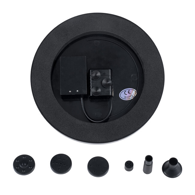 71531 Ηλιακό Αυτόνομο Φωτοβολταϊκό Διακοσμητικό Συντριβάνι LED 3W με Μέγιστο Ύψος Νερού 30-60cm - 4 Διαφορετικά Μπέκ Ψεκασμού Αδιάβροχο IP68 Θερμό Λευκό 2700K Φ18 x Υ8cm - 8