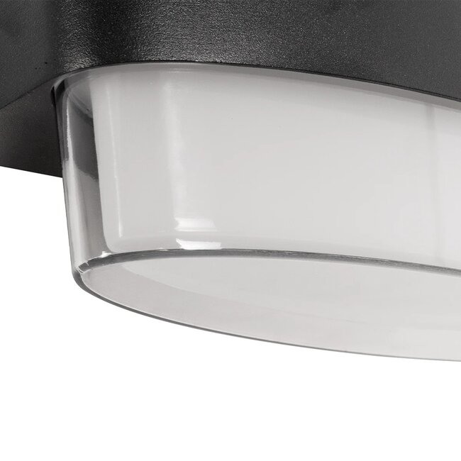 EMPIRE 60783 Μοντέρνο Φωτιστικό Τοίχου - Απλίκα LED 12W 1200lm 120° AC 220-240V Αδιάβροχο IP65 Θερμό Λευκό 2700K - Bridgelux SMD Chip & TÜV SÜD Driver - Μαύρο Ματ - Μ18.5 x Π12 x Υ8.5cm - 3 Χρόνια Εγγύηση - 5