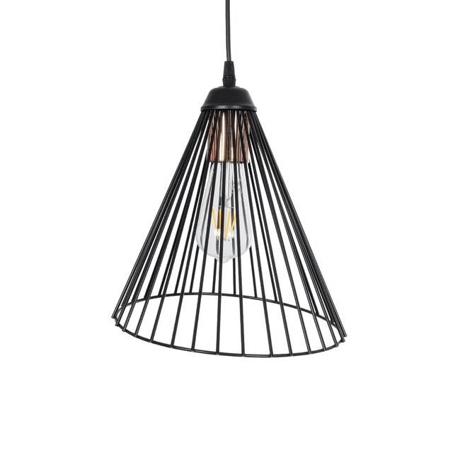 ARCWIRE LE-203-0015 Μοντέρνο Κρεμαστό Φωτιστικό Οροφής με Ντουί 1 x E27 AC 220-240V IP20 - Μαύρο - Μ25 x Π25 x Υ30cm - 4