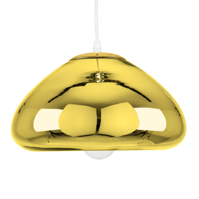 CRISTIN 00760 Μοντέρνο Κρεμαστό Φωτιστικό Οροφής Μονόφωτο Χρυσό Γυάλινο Φ30 x Υ19cm - 3