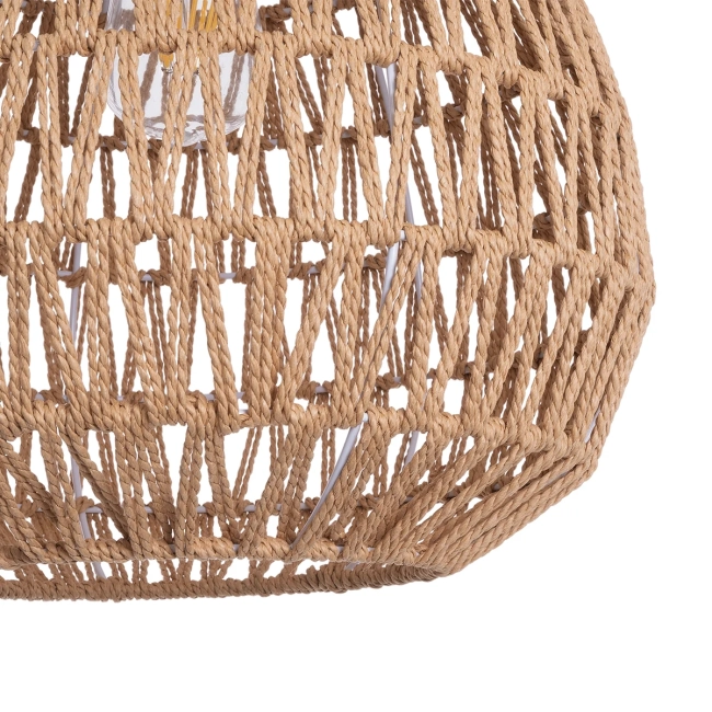  JENSON 00911 Boho Κρεμαστό Φωτιστικό Οροφής με Ντουί 1 x E27 AC 220-240V IP20 - Μπεζ - Μ35 x Π35 x Υ35cm - 8