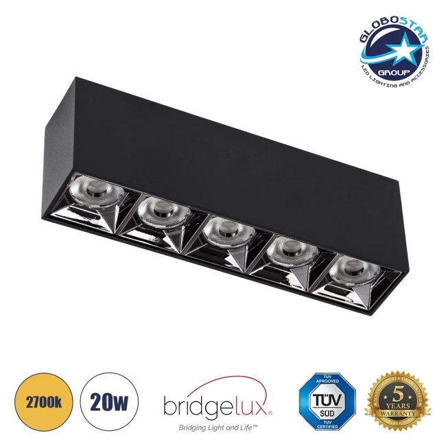 LUMINAR 60329 Downlight Σποτ LED 20W 2700lm 36° AC 220-240V IP20 Θερμό Λευκό 2700K - Osram SMD Chip & TÜV SÜD Driver - Μαύρο Ματ - Μ19.5 x Π4.2 x Υ6.6cm - 5 Χρόνια Εγγύηση LUMINAR 60329 Downlight Σποτ LED 20W 2700lm 36° AC 220-240V IP20 Θερμό Λευκό 2700K - Osram SMD Chip & TÜV SÜD Driver - Μαύρο Ματ - Μ19.5 x Π4.2 x Υ6.6cm - 5 Χρόνια Εγγύηση
