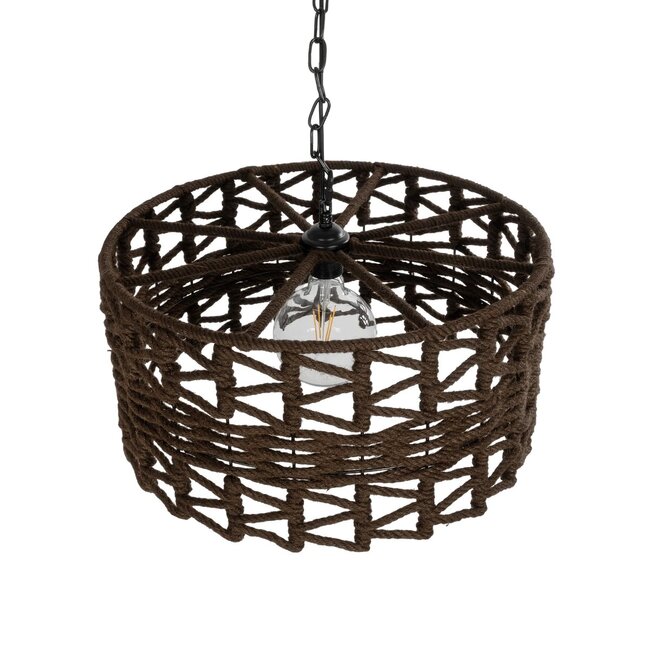 VERA 999-0069 Boho Κρεμαστό Φωτιστικό Οροφής με Ντουί 1 x E27 AC 220-240V IP20 - Καφέ - Μ50 x Π50 x Υ25cm - 6