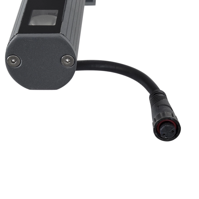 WASHERPANDA 90578 Μπάρα Φωτισμού Wall Washer LED 18W 1890lm 15° DC 24V Αδιάβροχο IP67 Ultra Θερμό Λευκό 2200K Dimmable - Bridgelux SMD Chip - Γκρι Ανθρακί - Μ100 x Π4 x Υ3.5cm - 3 Χρόνια Εγγύηση - 10