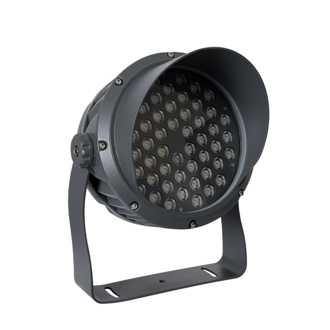 FLOODIMO 90744 Προβολέας Σποτ Wall Washer με Αντιθαμβωτική Γρίλια LED 54W 5130lm 10° AC 220-240V Αδιάβροχο IP67 Φυσικό Λευκό 4500K - Bridgelux SMD Chip - Γκρι Ανθρακί - Μ26 x Π28 x Υ35cm - 3 Χρόνια Εγγύηση