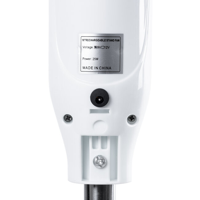 SOLARA-FAN 85355 Solar Fan Αυτόνομος Ηλιακός Επιδαπέδιος Ανεμιστήρας 25W 2 Λειτουργιών Ρεύματος με AC 220-240V ή με Φωτοβολταϊκό Panel 9V 12W & Επαναφορτιζόμενη Μπαταρία Li-ion 7.4V 4400mAh - 3 Ταχύτητες - Ενσωματωμένο USB 2.0 Charger Συσκευών - IP20 - Μ44 x Π37.5 x Υ132cm - Λευκό & Μπλε  - 13