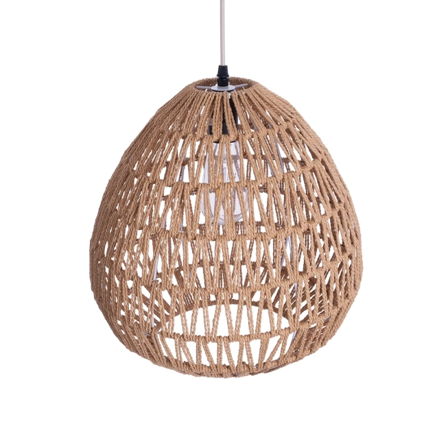  JENSON 00911 Boho Κρεμαστό Φωτιστικό Οροφής με Ντουί 1 x E27 AC 220-240V IP20 - Μπεζ - Μ35 x Π35 x Υ35cm - 5