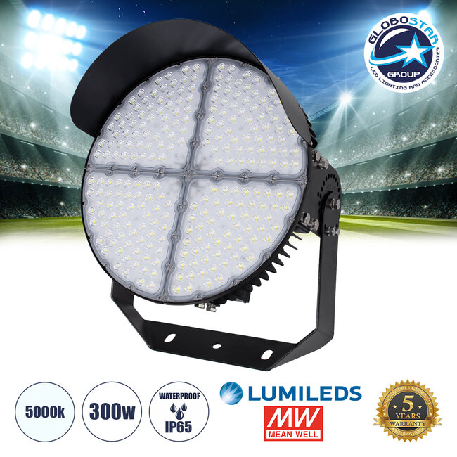 CYCLOP 90106 LED Προβολέας Γηπέδου 300W 48000LM 60° AC 100-277V IP65 - Ψυχρό Λευκό 5000K - MeanWell Driver & LumiLEDs Chip - 5 Years Warranty