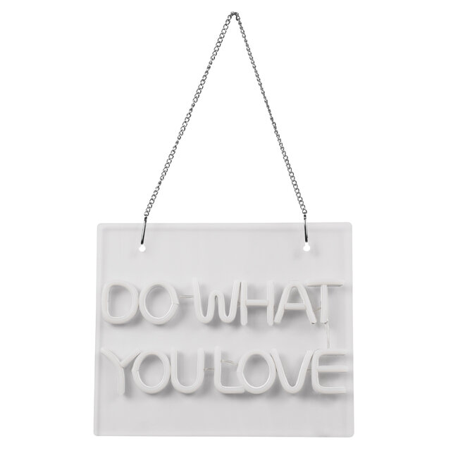 85852 Φωτιστικό Ταμπέλα Φωτεινή Επιγραφή NEON LED Σήμανσης DO WHAT YOU LOVE 30W AC 230V με Διακόπτη On/Off Ροζ - 3