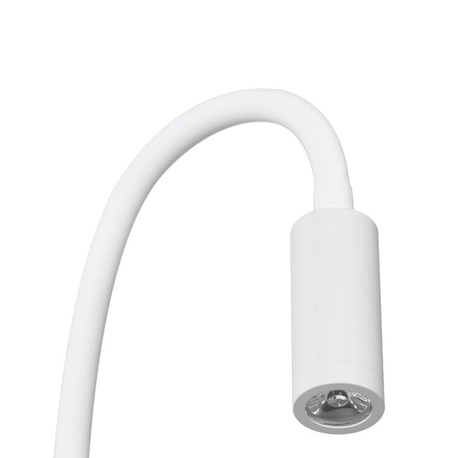 GOOSE 61688 Μοντέρνο Φωτιστικό Τοίχου - Απλίκα Ξενοδοχείου Reading Light LED 3W 300lm 36° AC 220-240V IP20 Θερμό Λευκό 2700K - CREE XPE Chip & TÜV SÜD Driver - Λευκό Ματ - Μ6.5 x Π15 x Υ24.5cm - 3 Χρόνια Εγγύηση - 7