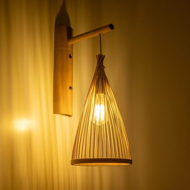 ARIDA 01970 Boho Φωτιστικό Τοίχου - Απλίκα με Ντουί 1 x E27 AC 220-240V IP20 - Μπεζ - Μ21 x Π30 x Υ55cm - 2