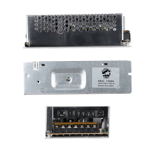 73044 Μεταλλικό Τροφοδοτικό PELV για Προϊόντα LED 150W 6.25A - AC 220-240V σε DC 24V - IP20 Μ16 x Π10 x Υ4.8cm - 3 Χρόνια Εγγύηση - 7