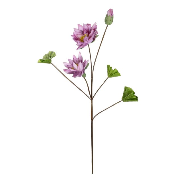 Artificial Garden PINK LOTUS BRANCH 21335 Τεχνητό Διακοσμητικό Ροζ Κλαδί Λωτός Y121cm