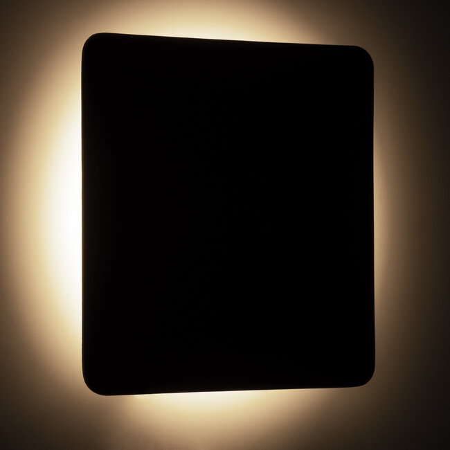 HELIO-S 60497 Φωτιστικό Τοίχου - Απλίκα Αρχιτεκτονικού Φωτισμού Εσωτερικού/Εξωτερικού Χώρου LED 12W 1440lm 120° x 360° AC 220-240V Αδιάβροχο IP65 Μ26 x Π5 x Υ26cm - Φυσικό Λευκό 4500K - Μαύρο - Τετράγωνο - Bridgelux Chip - 3 Years Warranty - 8