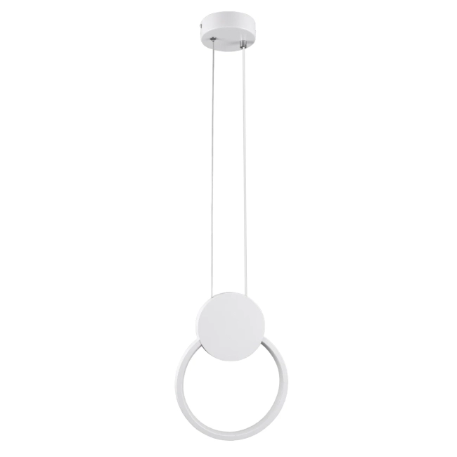  CYCLOS 61074 Μοντέρνο Κρεμαστό Φωτιστικό Οροφής LED 9W 900lm 300° AC 220-240V IP20 Ρυθμιζόμενο Λευκό CCT με On/Off 2700K/4500K/6000K - Lumileds SMD Chip - Λευκό Ματ - Μ21 x Π2.3 x Υ26.5cm - 3 Χρόνια Εγγύηση - 4