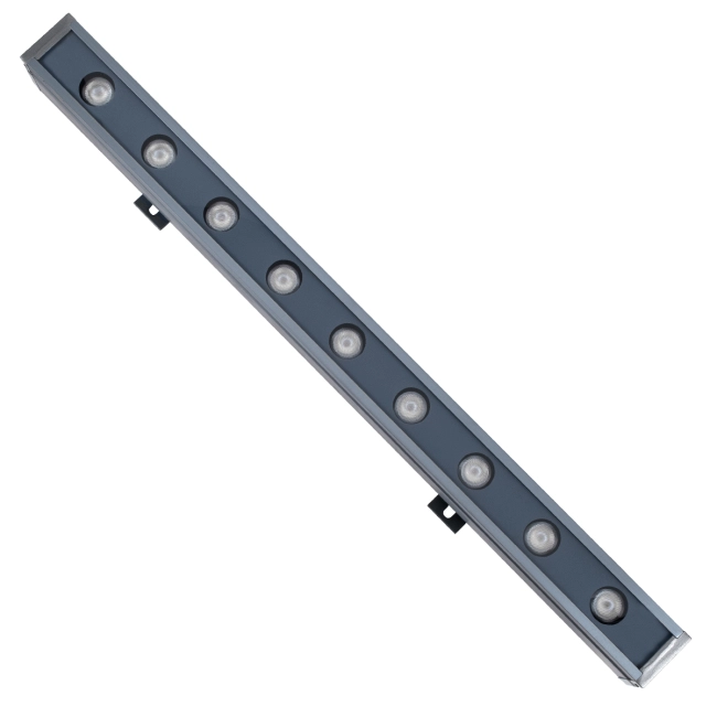 WASHERMARGO 90175 Μπάρα Φωτισμού Wall Washer LED 9W 765lm 30° DC 24V Αδιάβροχο IP65 Μπλε Dimmable - Bridgelux SMD Chip - Γκρι Ανθρακί - Μ50 x Π4 x Υ5cm - 3 Χρόνια Εγγύηση